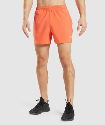 Pánské Šortky Gymshark Arrival 5" Oranžové | CZ 2892VRW